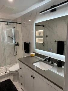 Gold & Grey Bathrooms