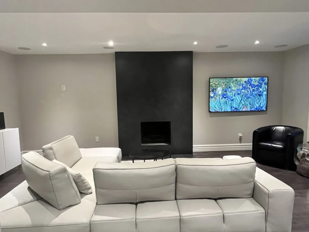 One slab or four: setting out a fireplace wall